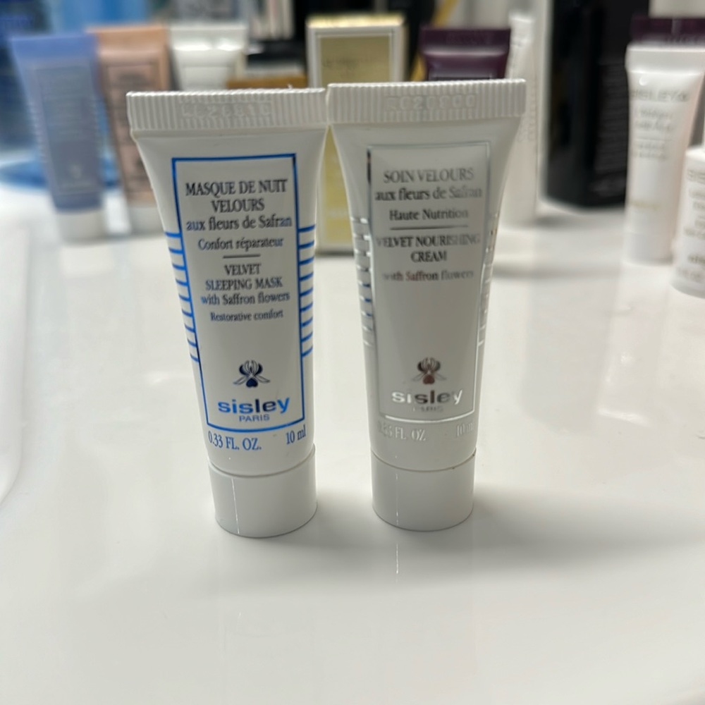 Sisley velvet nourishing cream 10 ml & velvet sleeping mask 10 ml